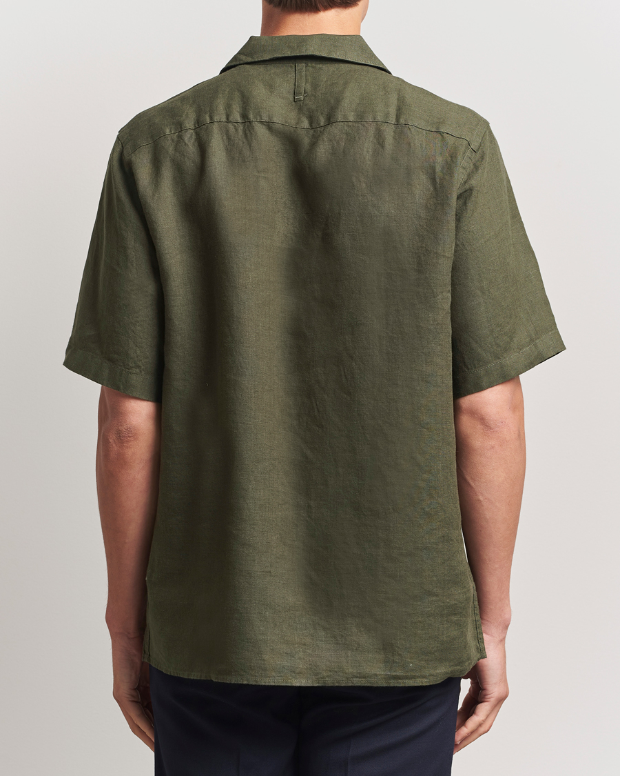 NN07 Julio Linen Resort Shirt Croc Green