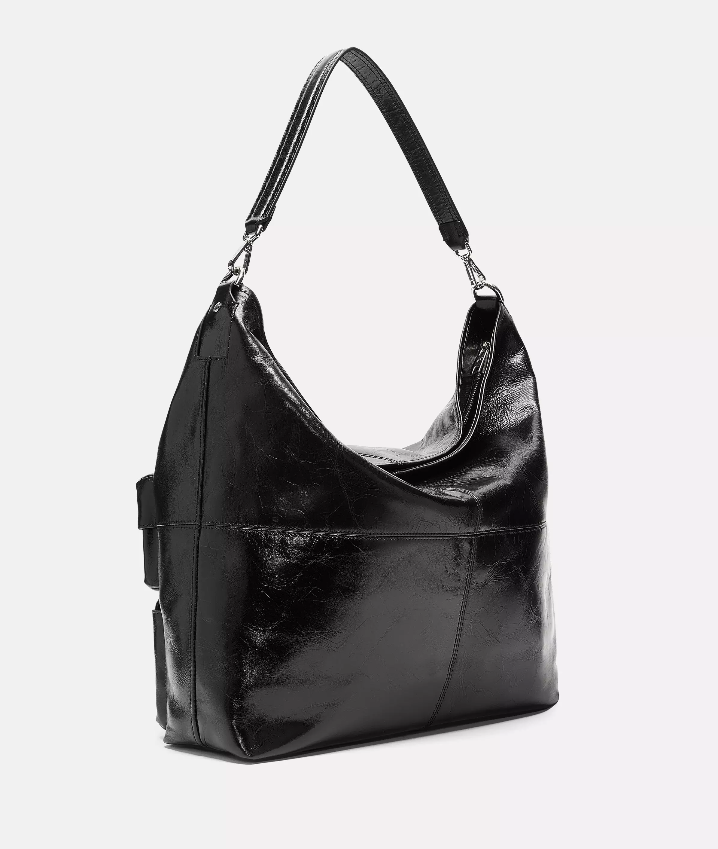 Hobo L Large patent leather handbag