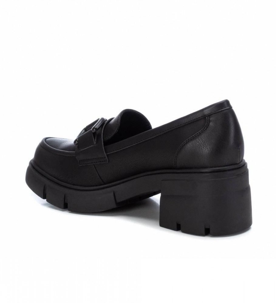 Mocassins Refresh com fivela preta - Altura do salto: 6 cm -