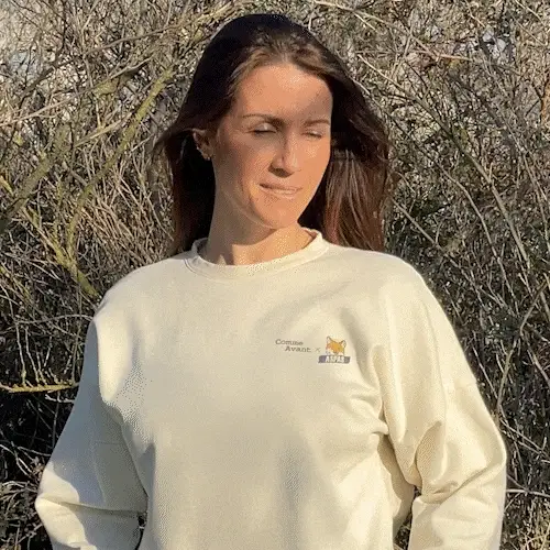 Sweat ASPAS en coton pour femme - Version 1 - Taille 0 / XS / Écru