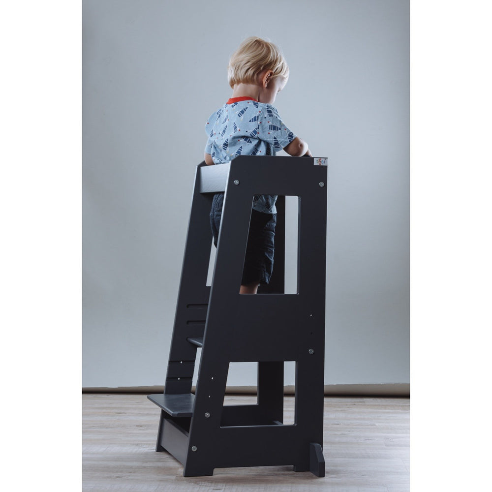Køb tiSsi® Grey Laquer Felix Læringstårn Massiv Bøg