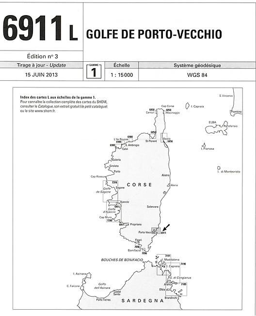 EPSHOM - 6911L GOLFE DE PORTO VECCHIO