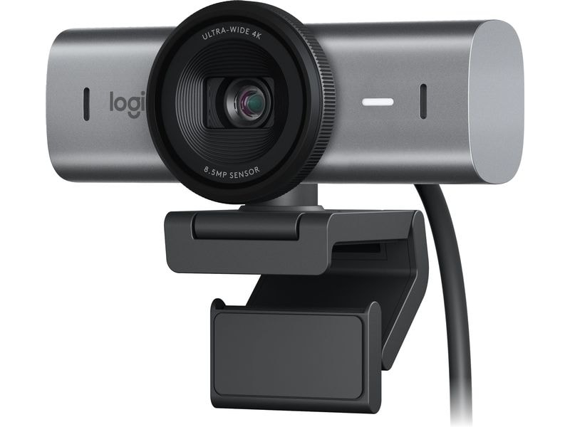Logitech Webcam MX Brio 4K Graphite 4K-Webcam mit KI-gesteuerten Funktionen und erstklassiger Bildqualität