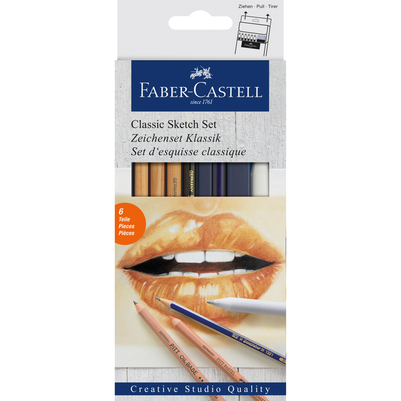 Faber-Castell Zeichenset Klassik, 2B, assortiert