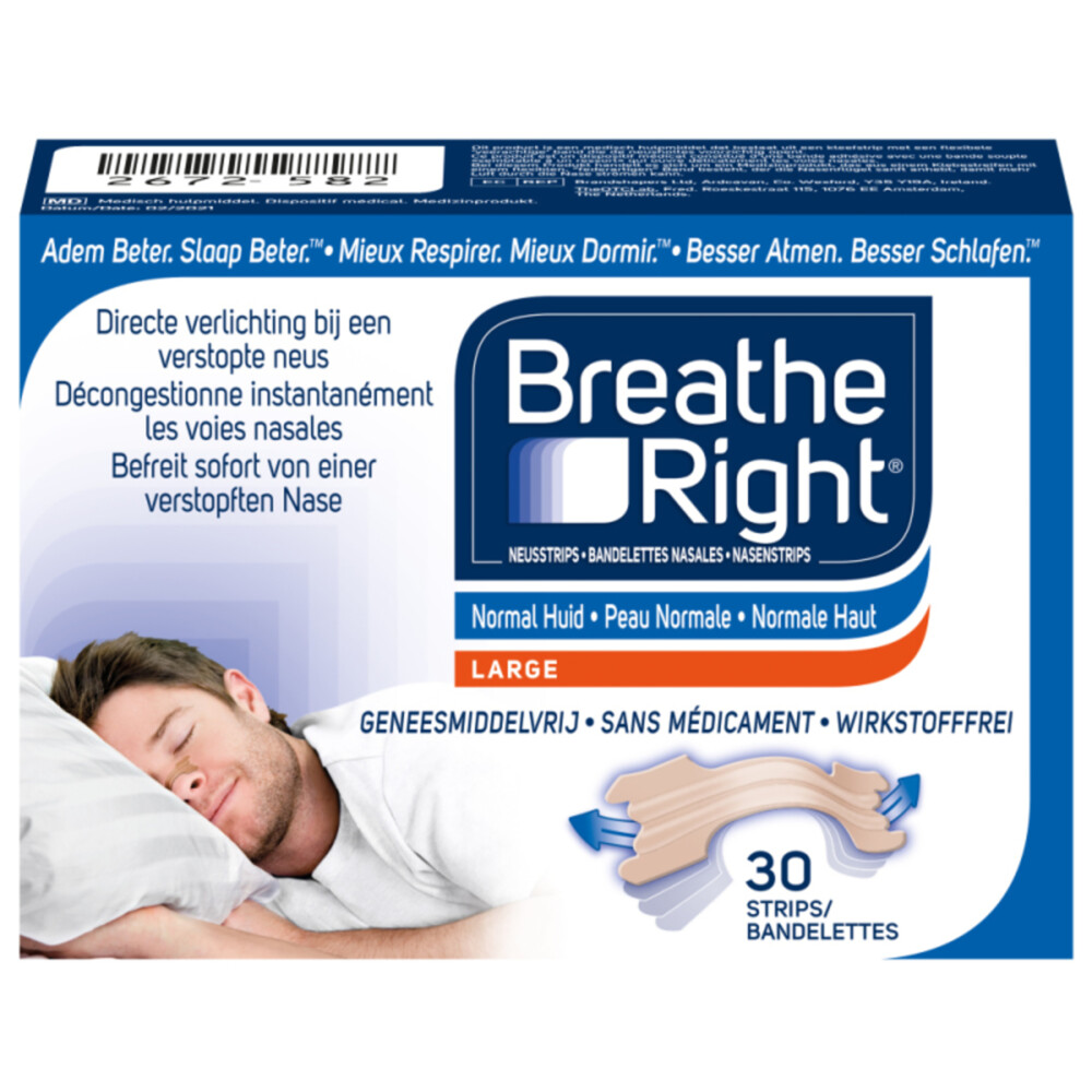 2x Breathe Right Neusstrips Normale Huid30 stuks