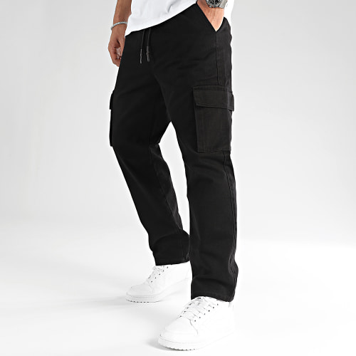 Pantalon Cargo Large Avec Poches 2932 Noir