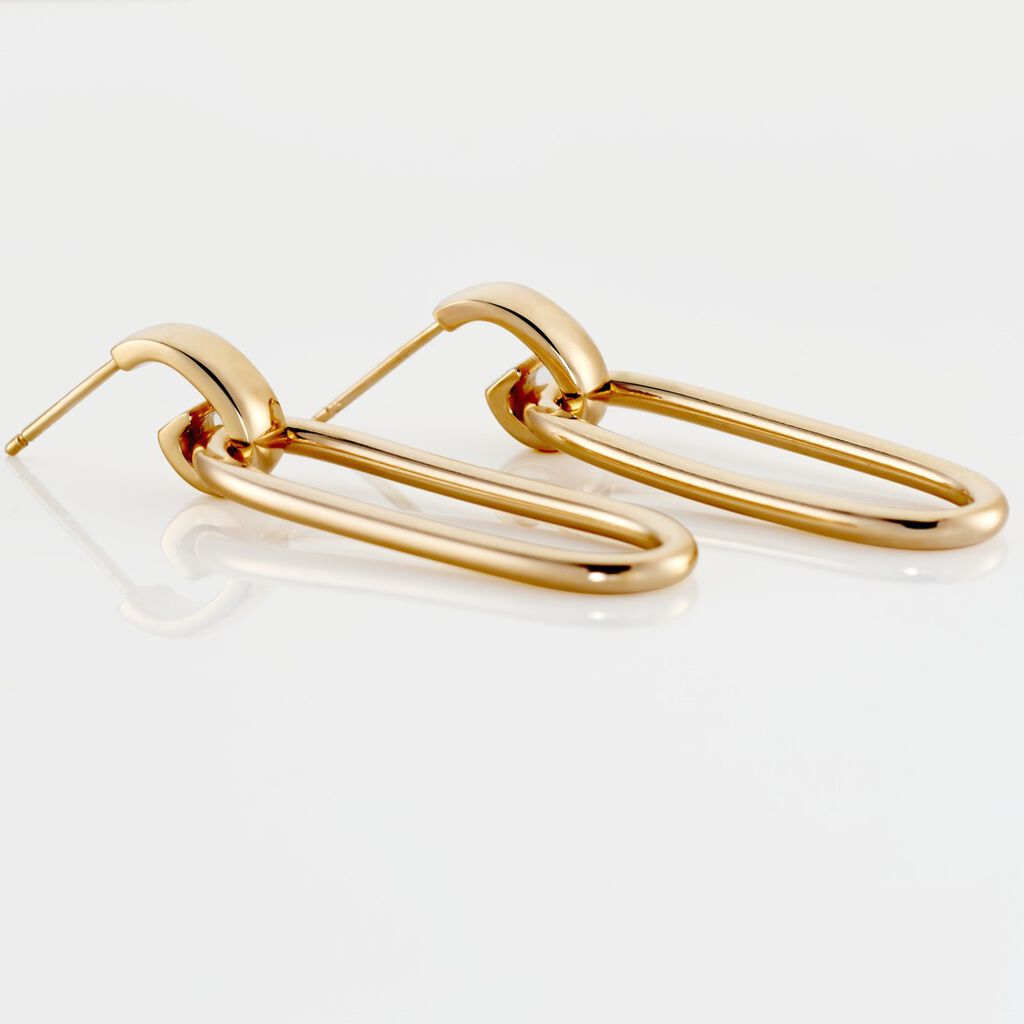 Boucles D'oreilles Pendantes Plaqué Or Lavrenti