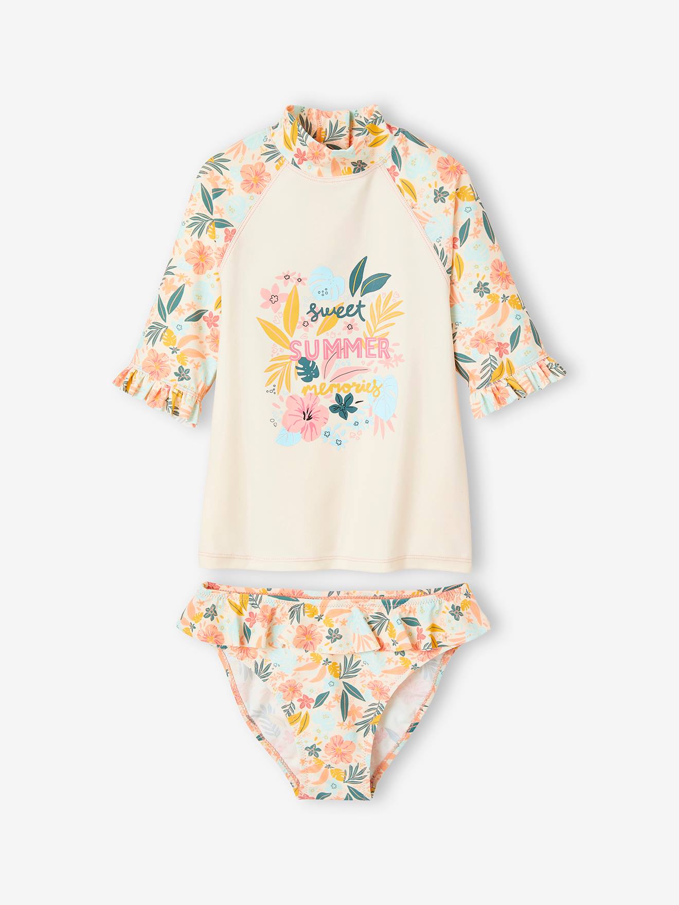 Conjunto de banho anti-UV para meninas