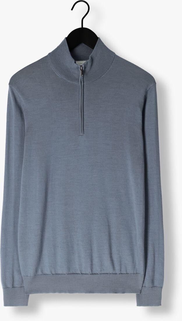 donkerblauwe profuomo trui pullover half zip merino