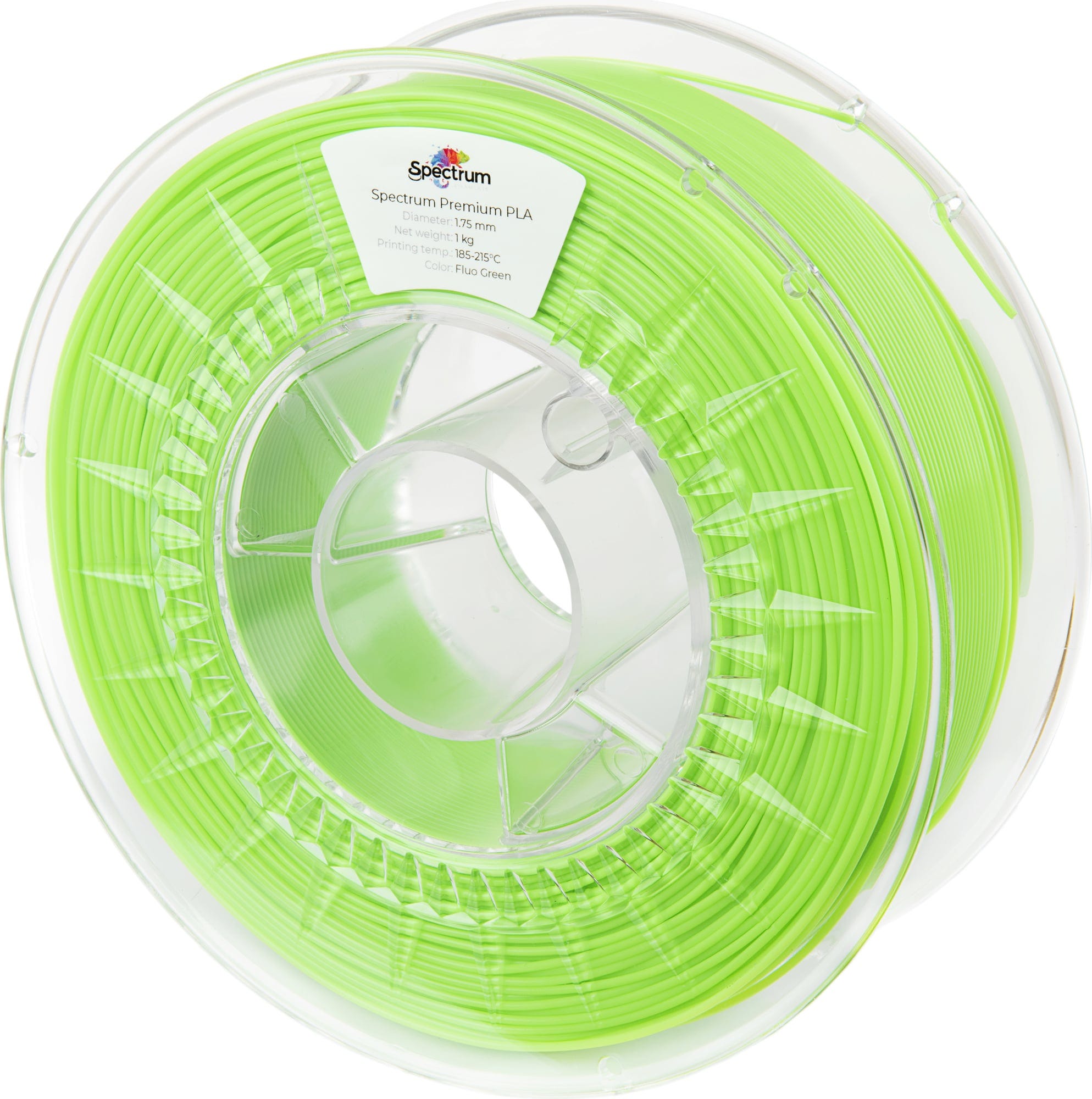 Spectrum  PLA Premium Fluorescent Green, 1,75 mm / 1000 g    Verzugsfreies PLA in guter Qualität