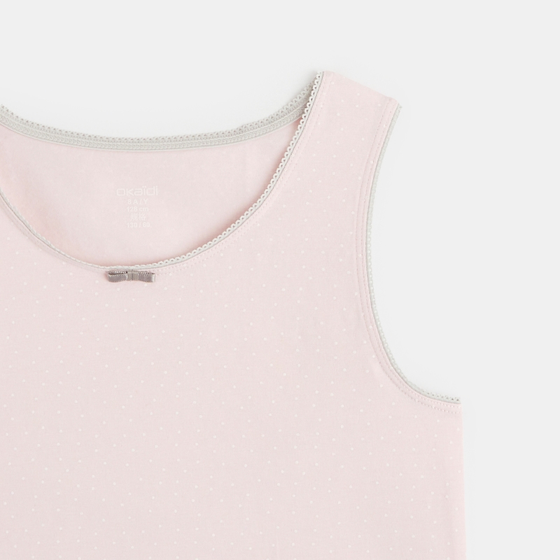 Débardeur stretch imprimé (lot de 2) rose fille