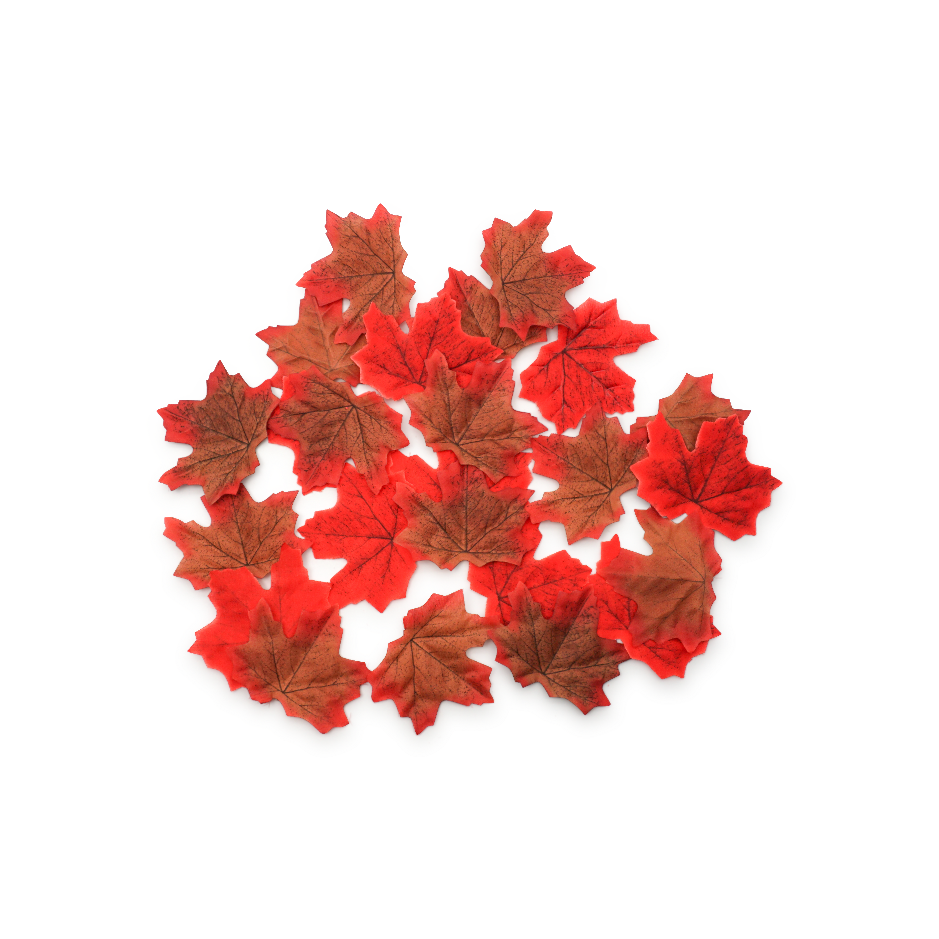 (100er Set) Ahorn Blätter Tischdekoration Herbst Laub Deko - Rot / Orange