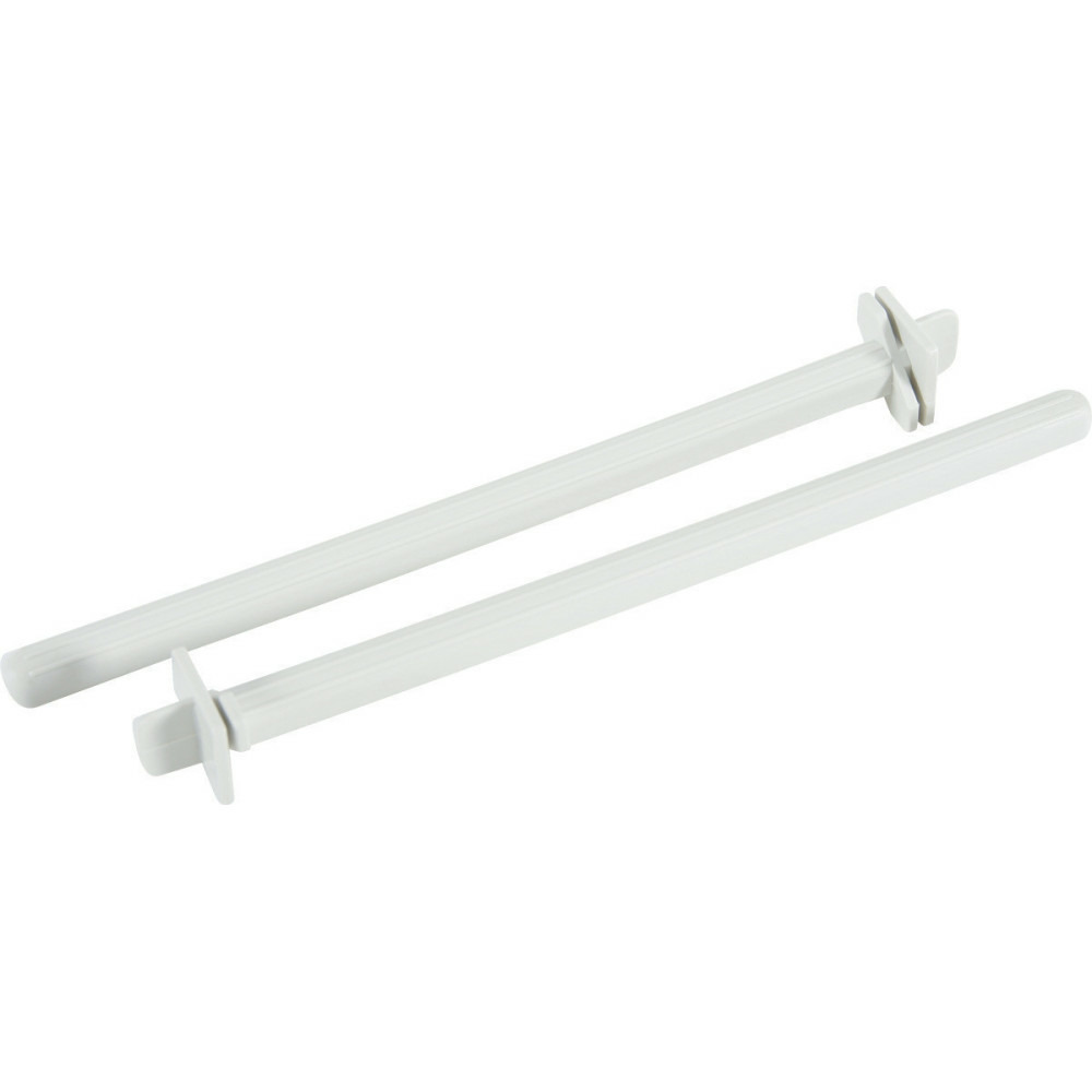 2 perchoirs plastique beige de 18 cm, pour oiseaux.