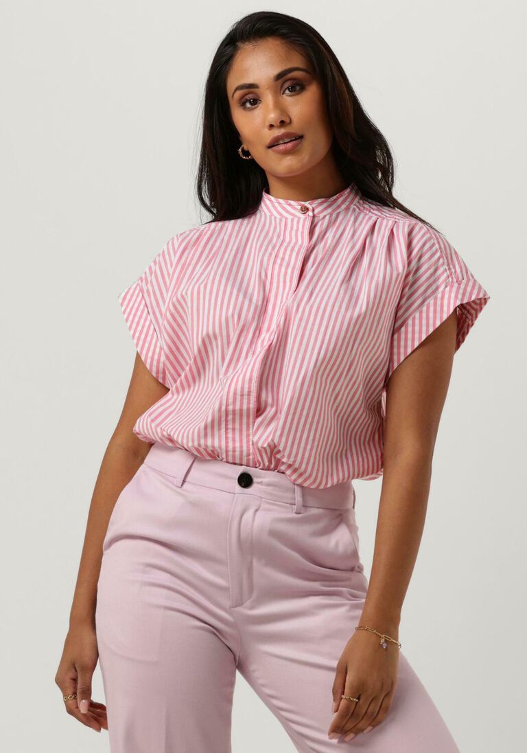 SCOTCH & SODA lichtroze scotch & soda blouse extended shoulder roll sleeve shirt