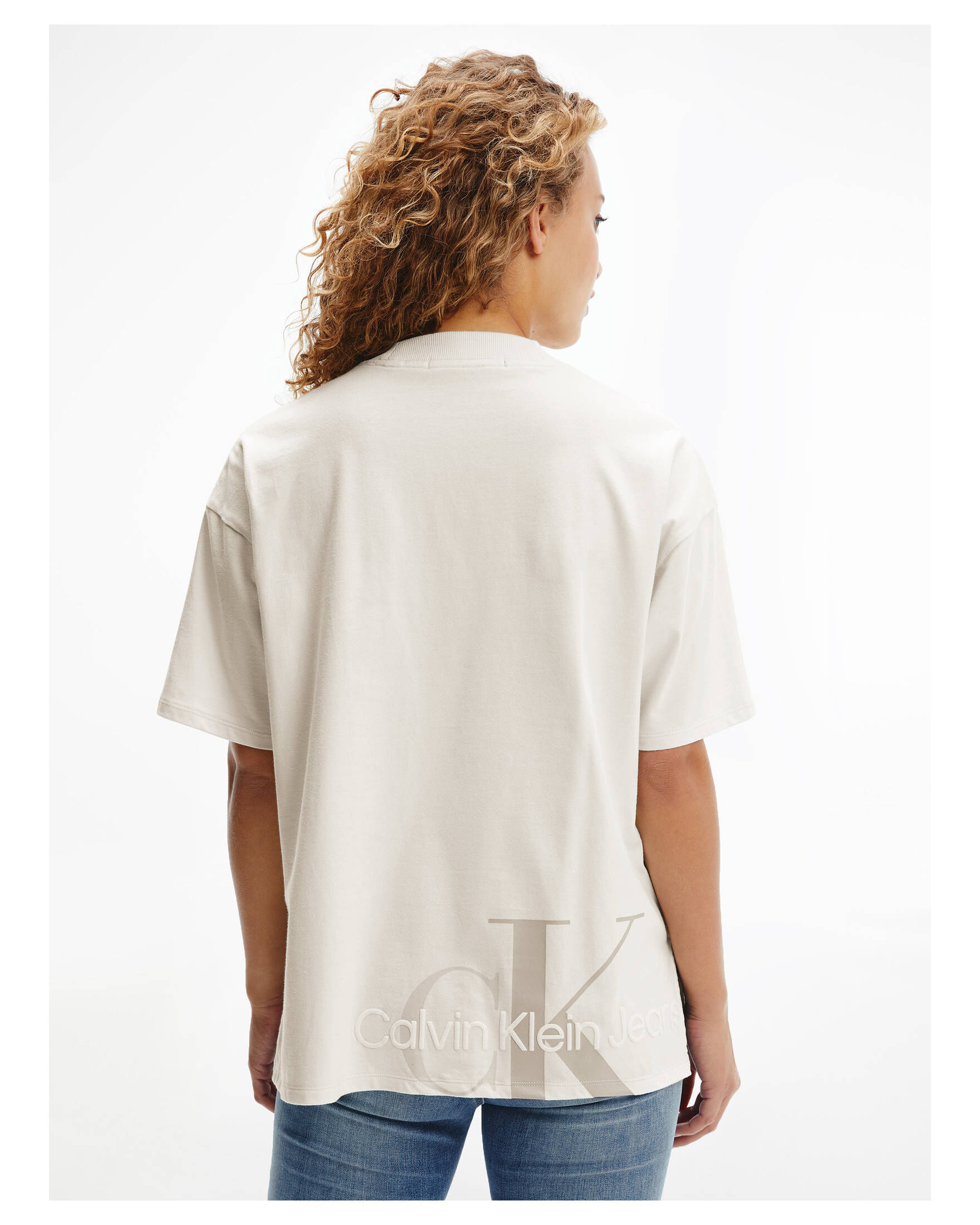CALVIN KLEIN JEANS| Damen T-Shirt TWO TONE MONOGRAM BOYFRIEND TEE