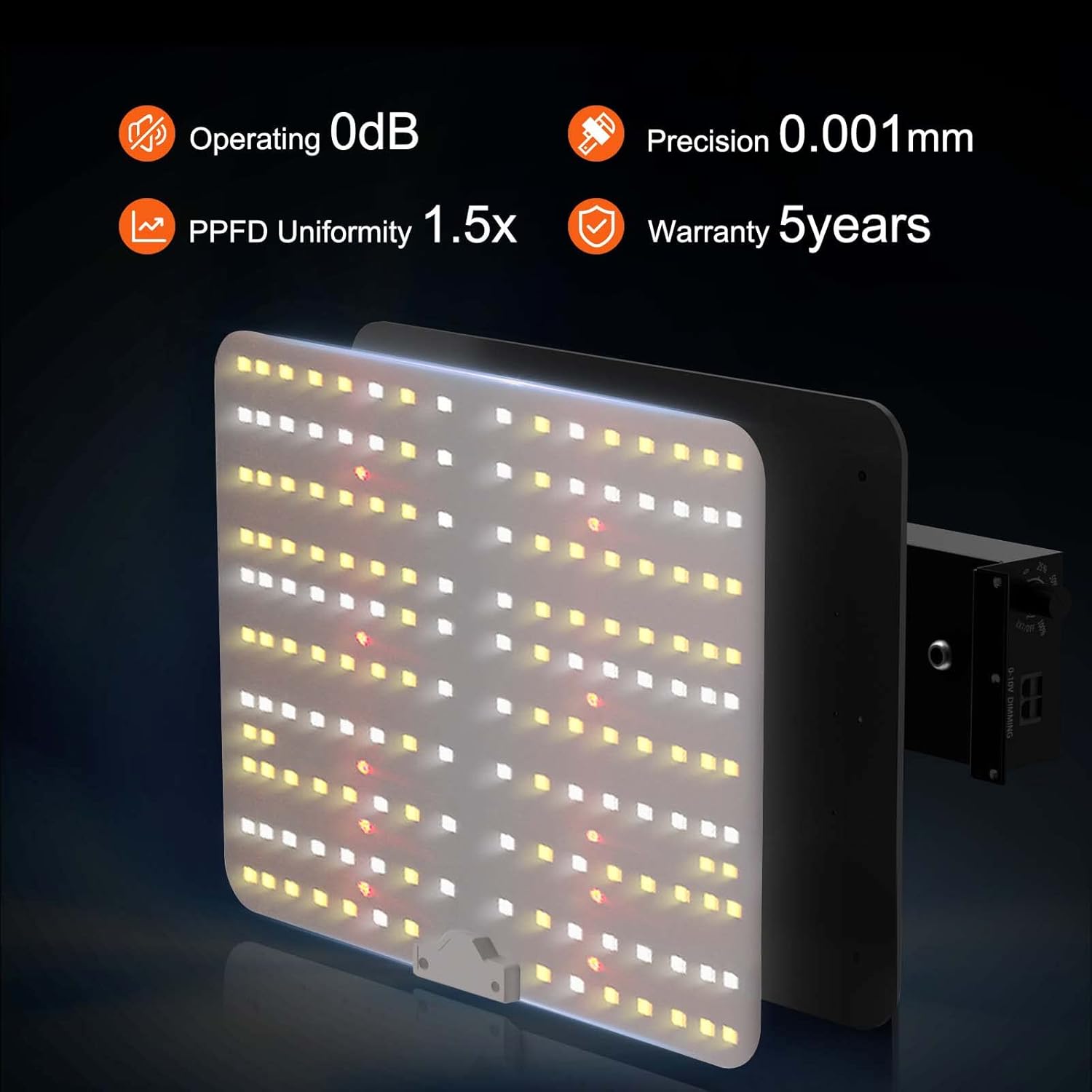 VEVOR 200W Dimmbar Pflanzenlampe 30x40x12cm LED Pflanzenlampe 544x Samsung 281B Vollspektrum 26000lm Lichtstrom Wachstumslampe 760nm Infrarot-Wellenlänge Pflanzenlicht Gewächshaus Anbauzelt Balkon