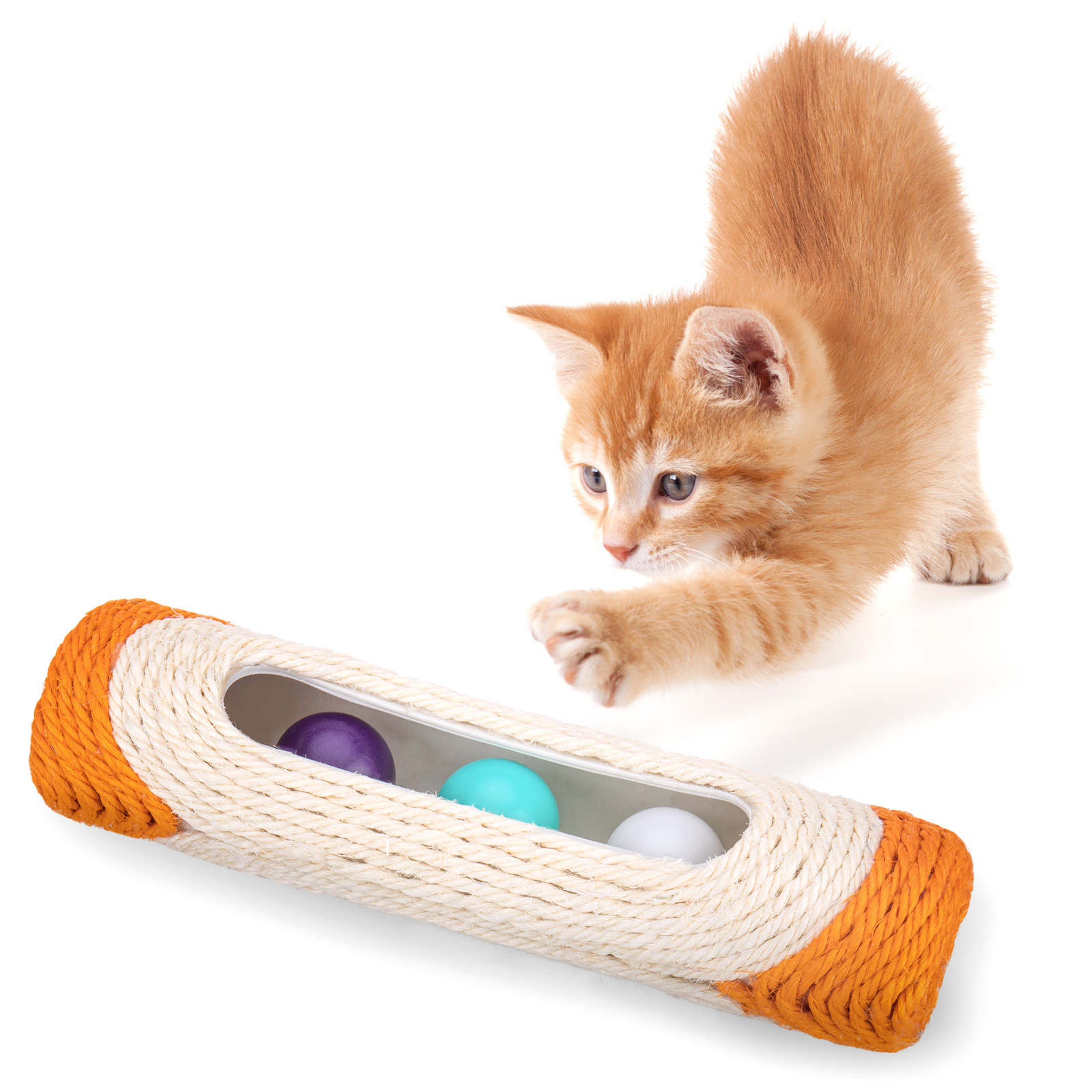 Arranhador para gatos com 3 bolas internas