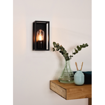 Lucide badkamer wandlamp Carlyn zwart