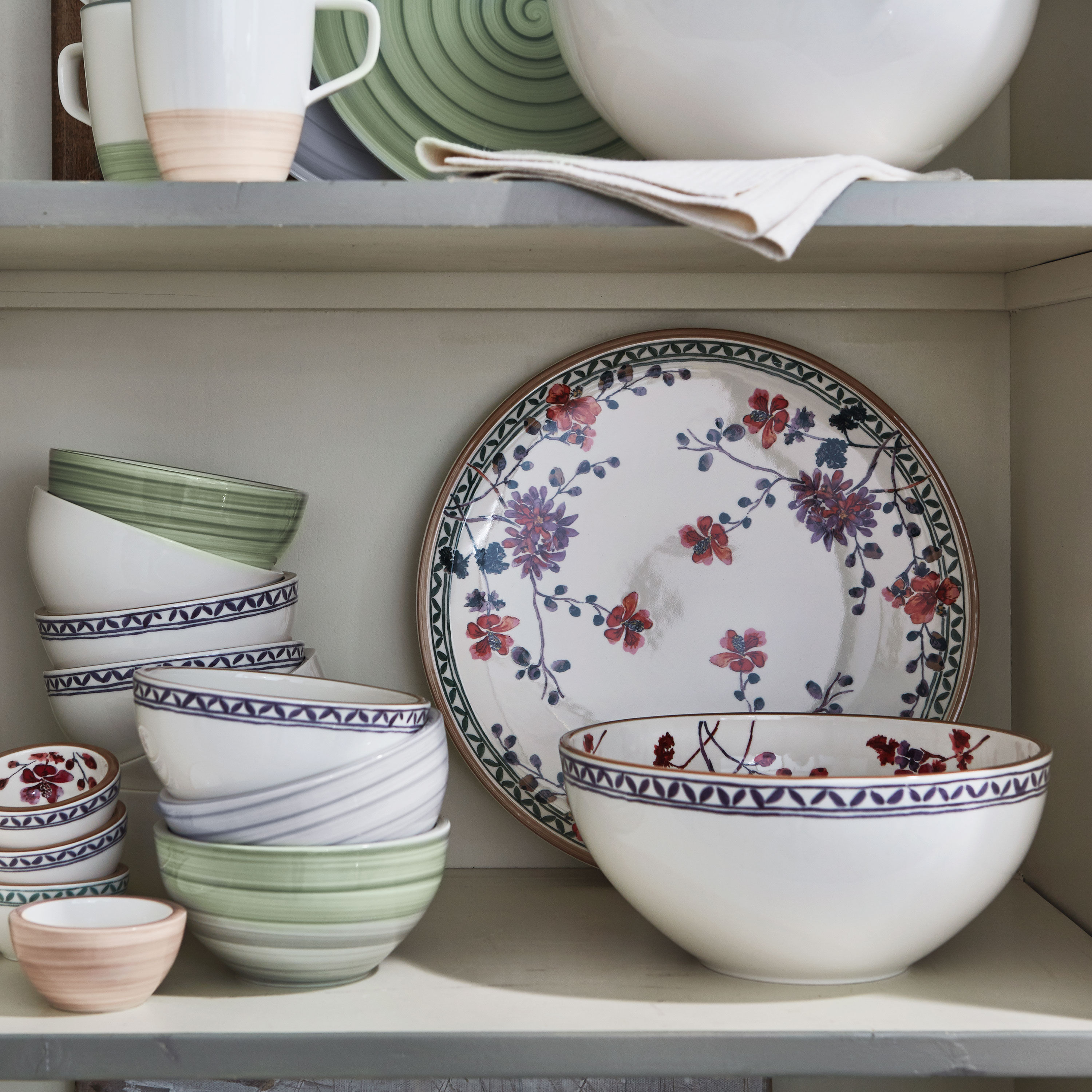Artesano Pizza plate Multi-colored, 12.6'', Premium Porcelain