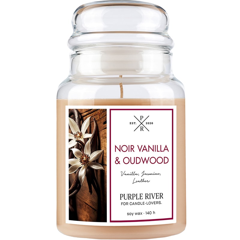 Bougie parfumée -  Noir Vanilla & Oudwood - Vanille & orchidée - 623 g