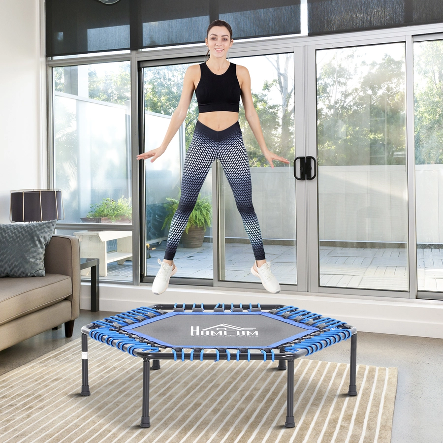 HOMCOM Fitness-Trampolin für Yoga blau