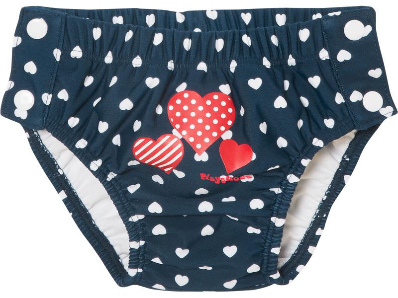Playshoes Schwimmwindel zum Knöpfen Herzchen Gr. 62/68 Badewindel für einen unbeschwerten Badespass mit UV-Schutz