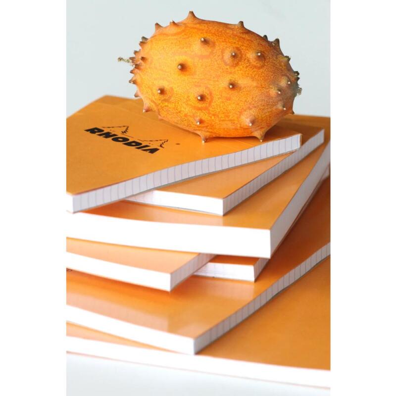Bloc agrafé N°14 11x17 cm 80 feuilles lignées 80 g - Orange