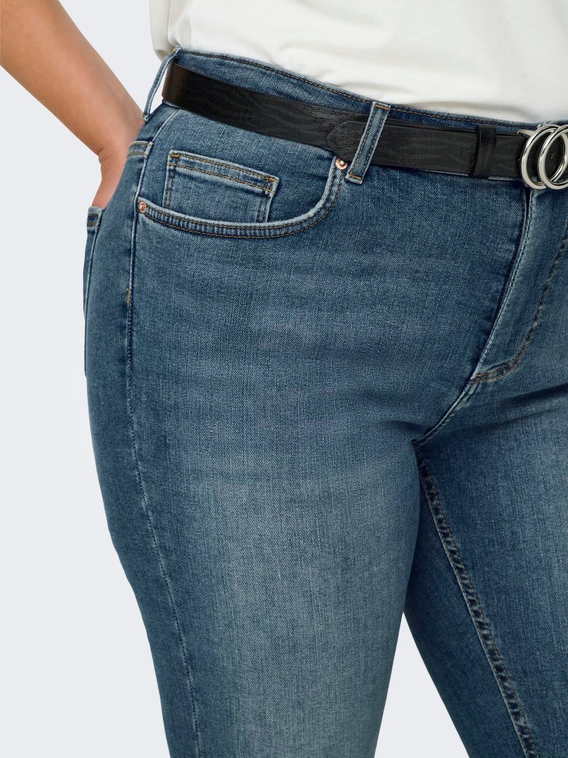 CARWILLY Mittlere Taille Skinny Fit Jeans Medium Blue Denim