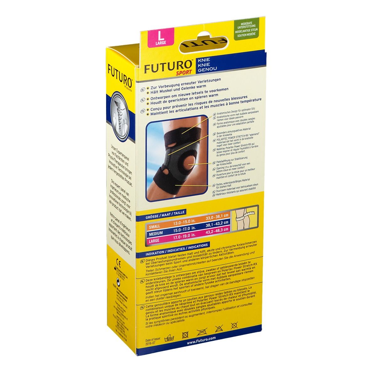 FUTURO™ Sport feuchtigkeitsregulierende Knie Bandage L