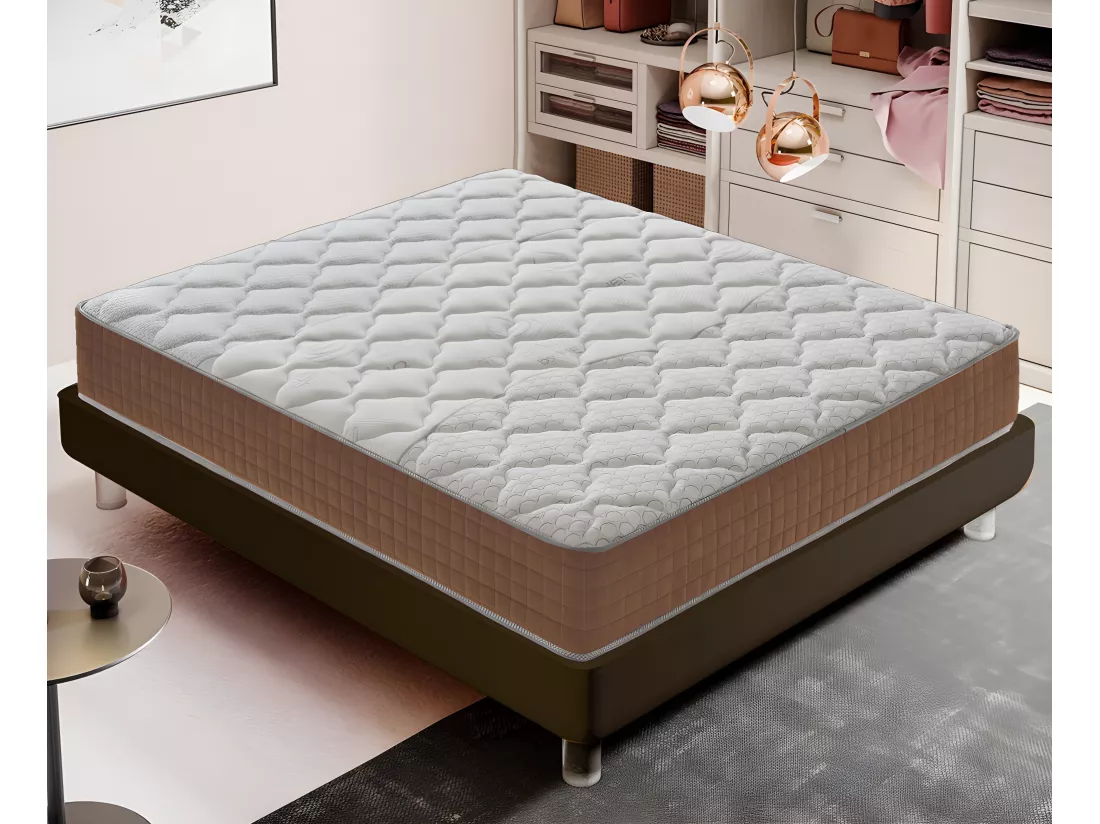Matelas 1600 ressorts ensachés et mousse à mémoire à 9 zones - 25cm de hauteur 100x190 cm