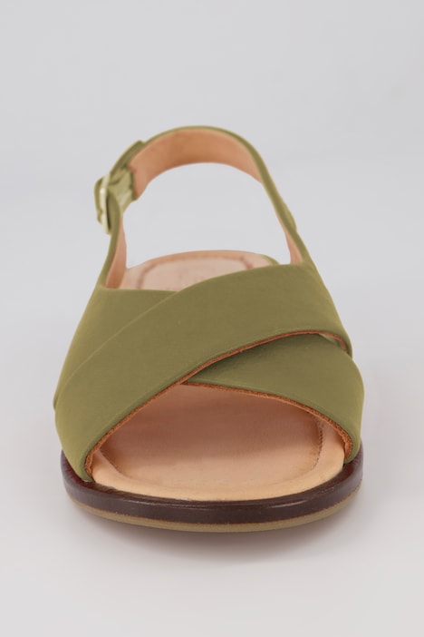 Ledersandalen, elastische Fersenriemen, Weite H