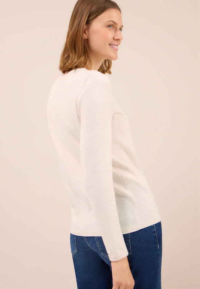 Cecil Strickpullover mit feinem Detail an der Schulter und Viskose-Anteil