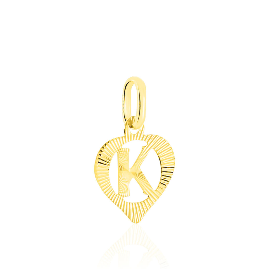 Pendentif Eudocie Coeur Lettre Or Jaune