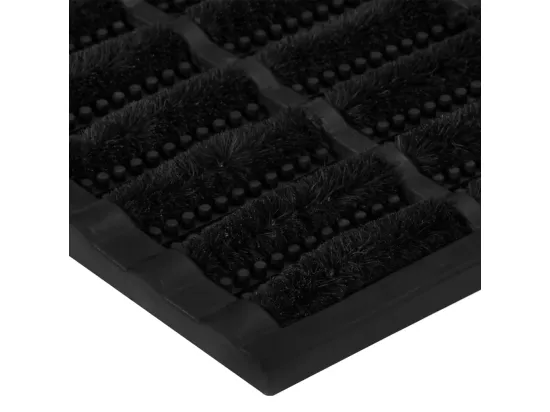 Paillasson rectangulaire 45x75 cm caoutchouc et fibre de coco