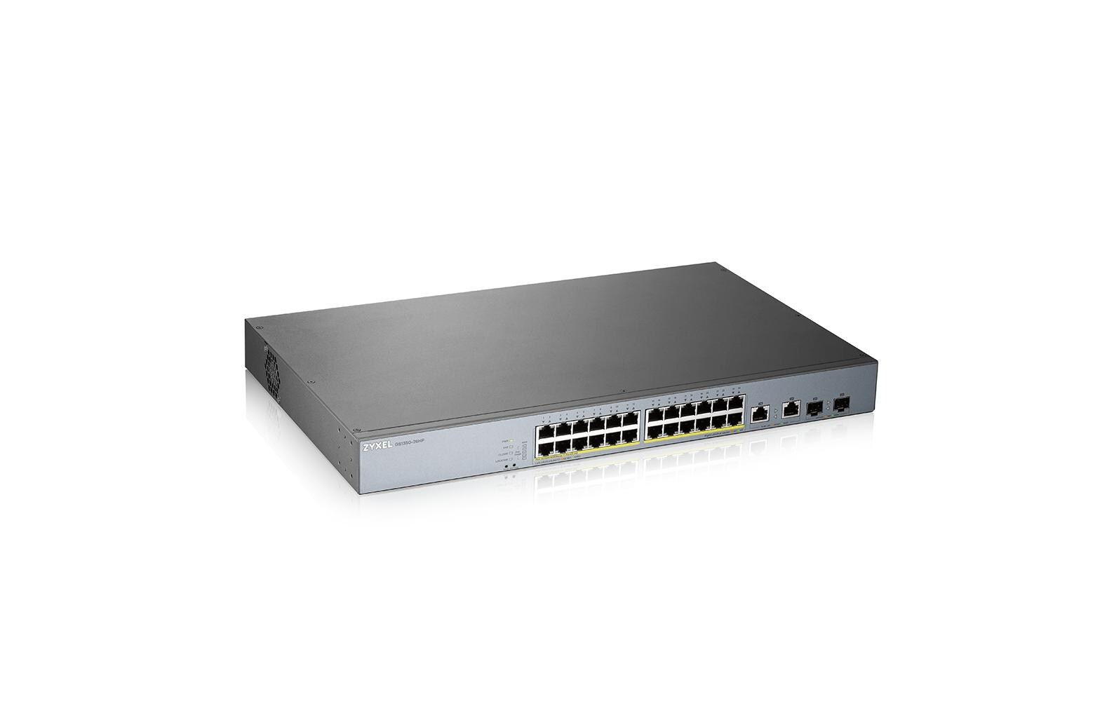 PoE+ Switch GS1350-26HP 24 Port<br>Smart-Managed Switch Speziell für die Überwachung
