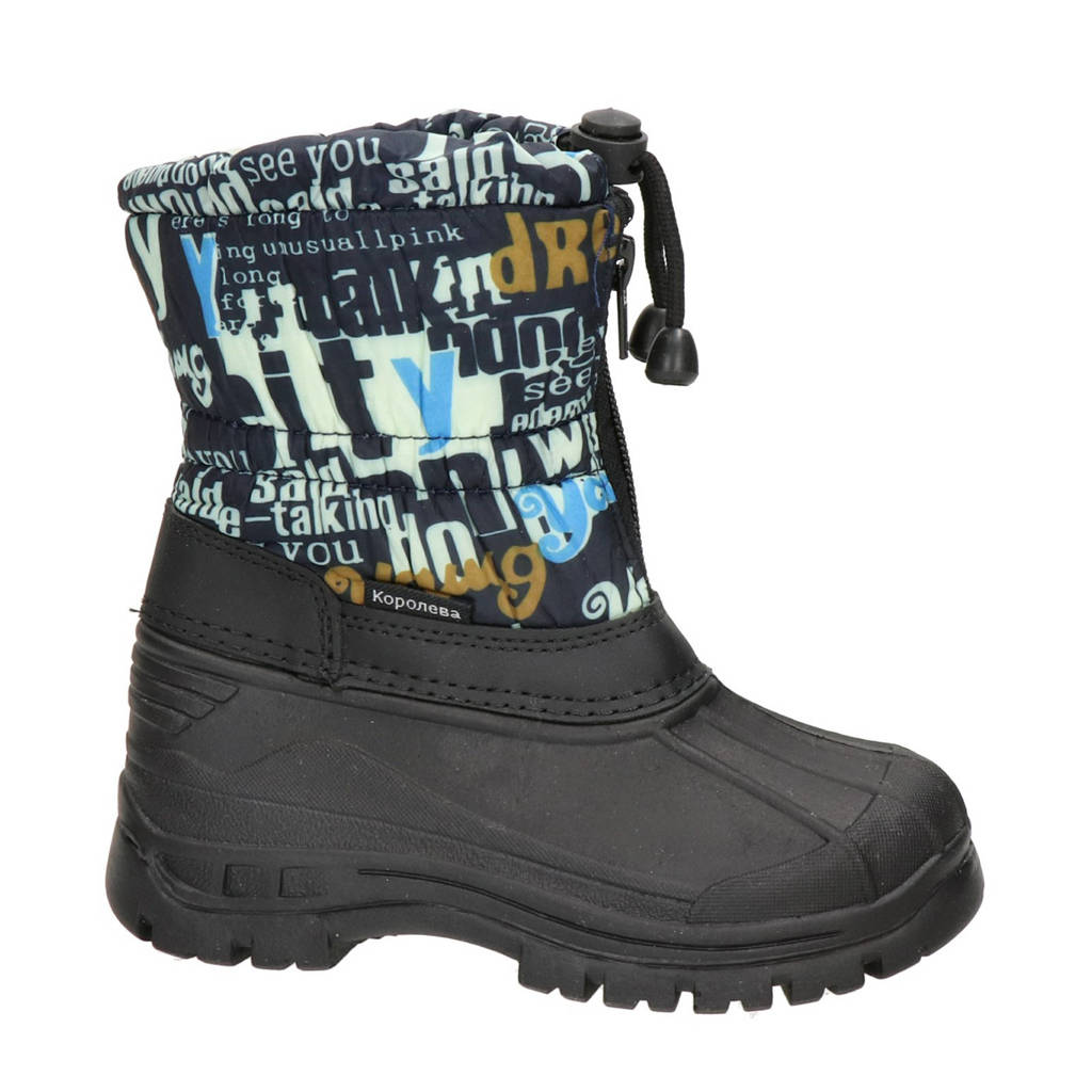 Snow Fun snowboots donkerblauw/multi