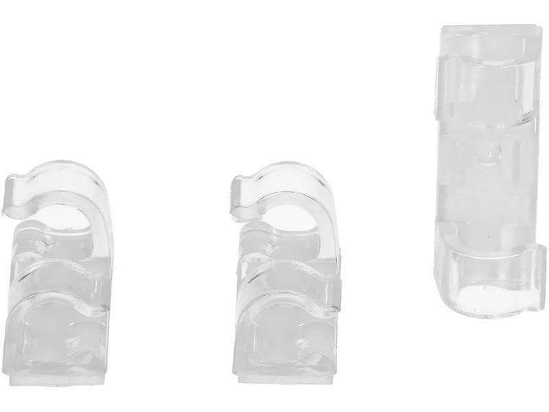 Max Hauri Kabel-Clip Set 8 mm, transparent, 18 Stück Kabelclips-Set 8 mm transparent