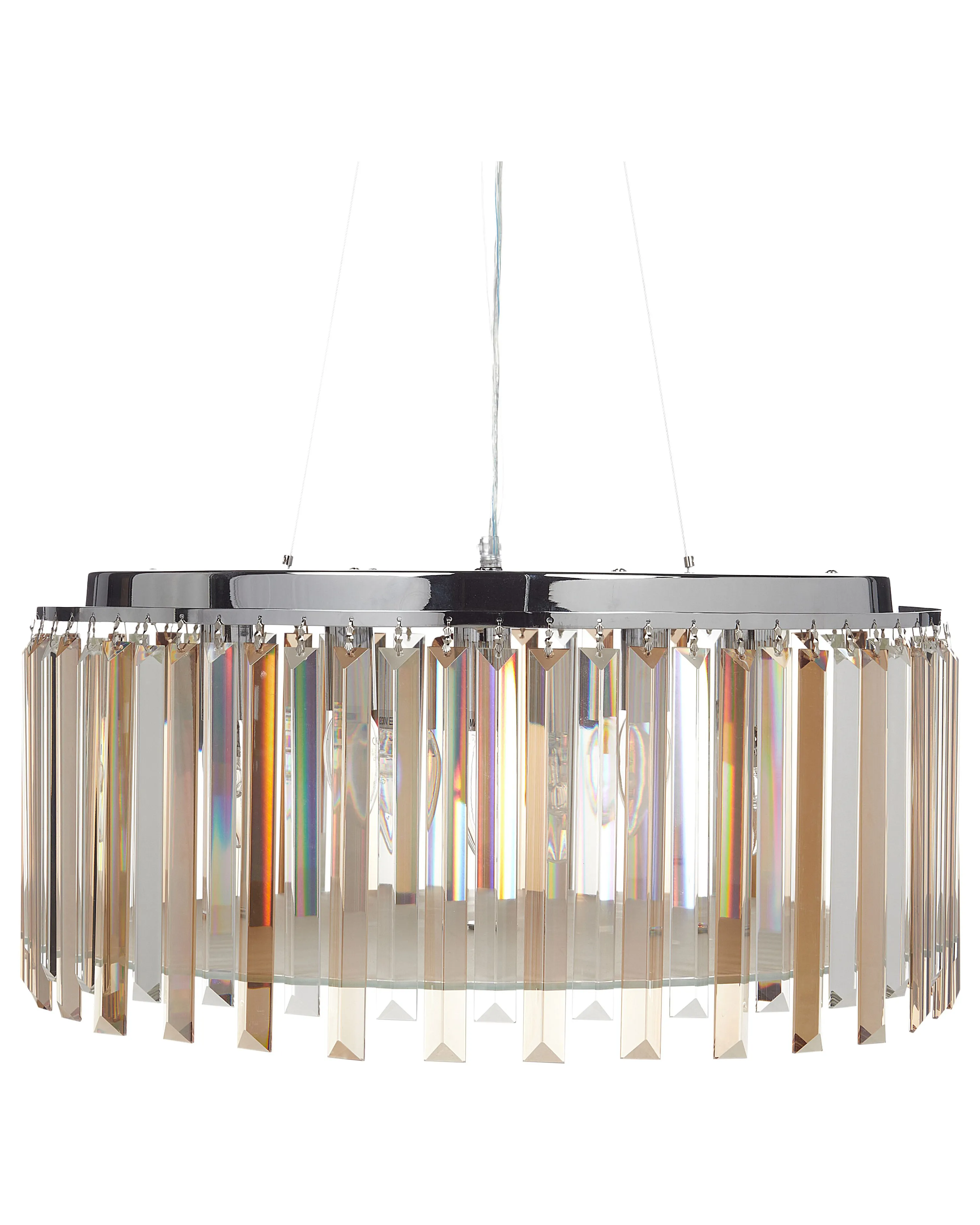 Kroonluchter LAMEIRA Glas Zilver