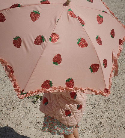 Konges Sløjd Regenschirm - Frill - Strawberry Glitter