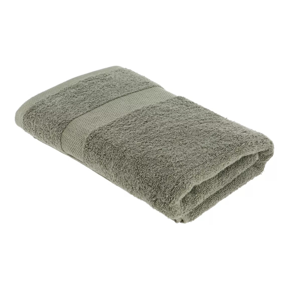 Serviette de bain coton (70 x 130 cm) Timeless Vert kaki