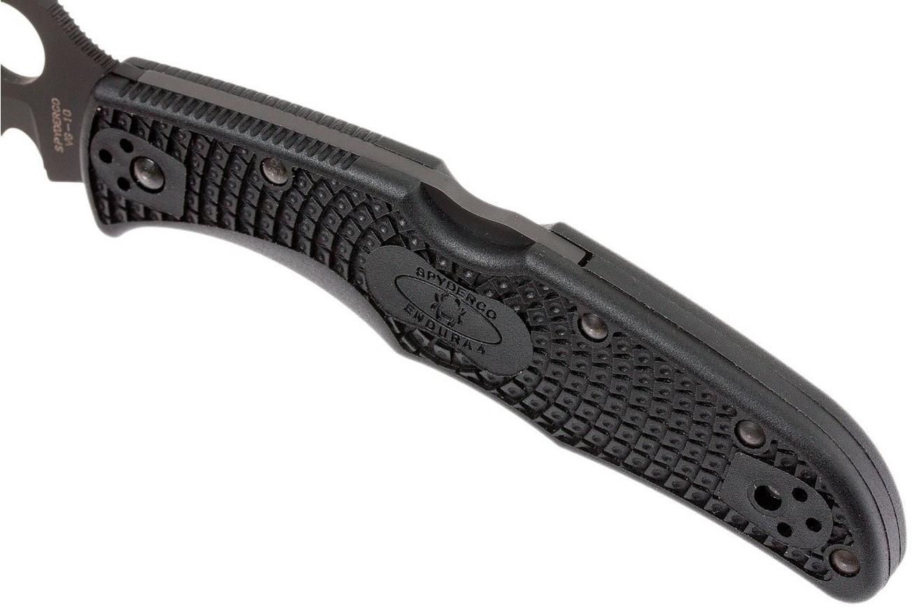 Spyderco Endura 4 Black C10PSBBK partly serrated zakmes