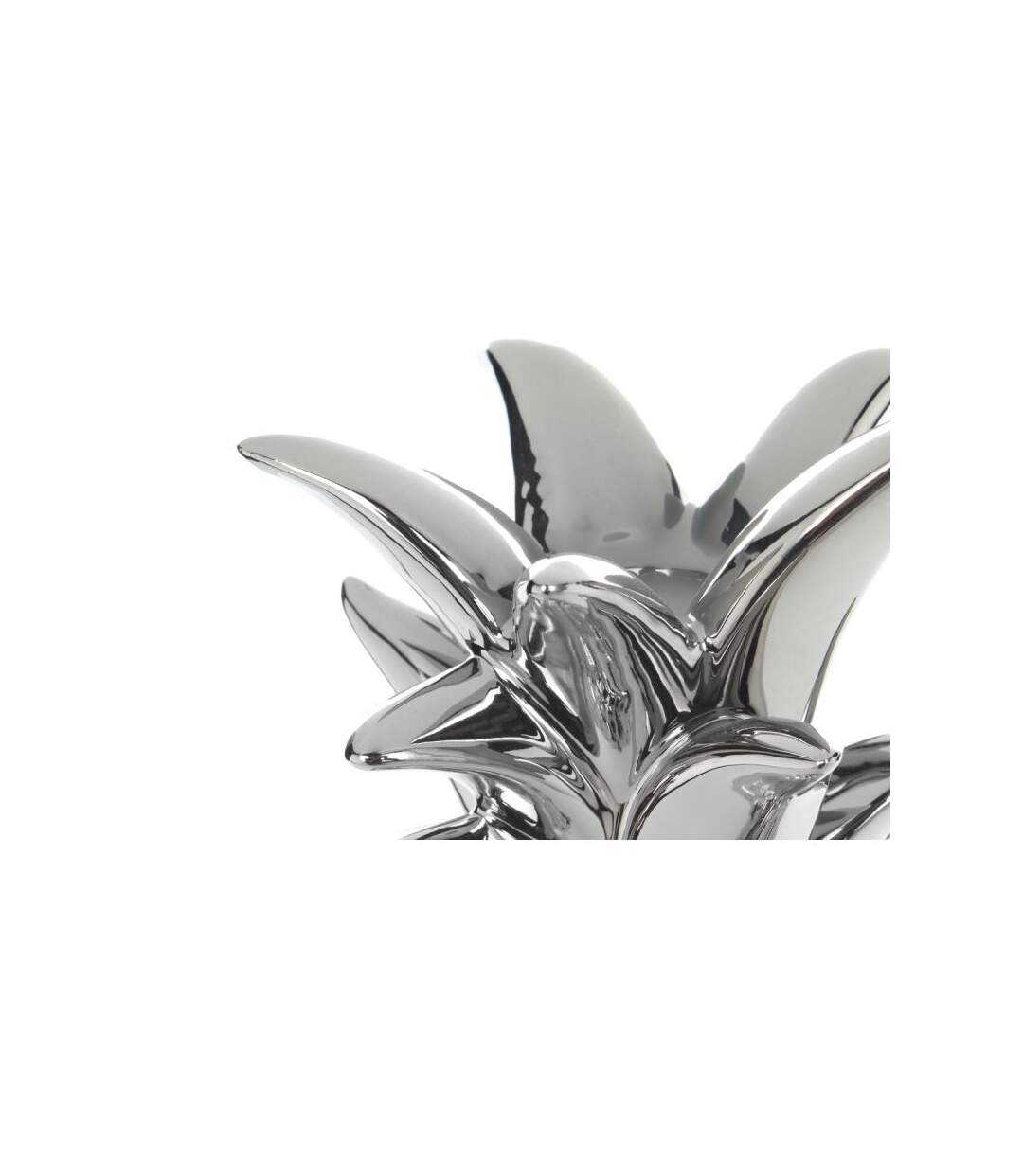 Paris Prix - Bougeoir Design pineapple 26cm Argent