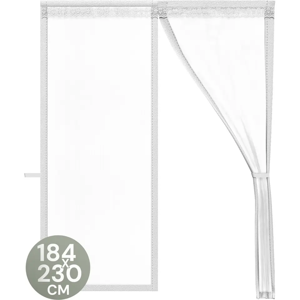 O'DADDY Deurgordijn Deluxe FIBER 184x230 - Magnetisch Vliegengordijn Wit