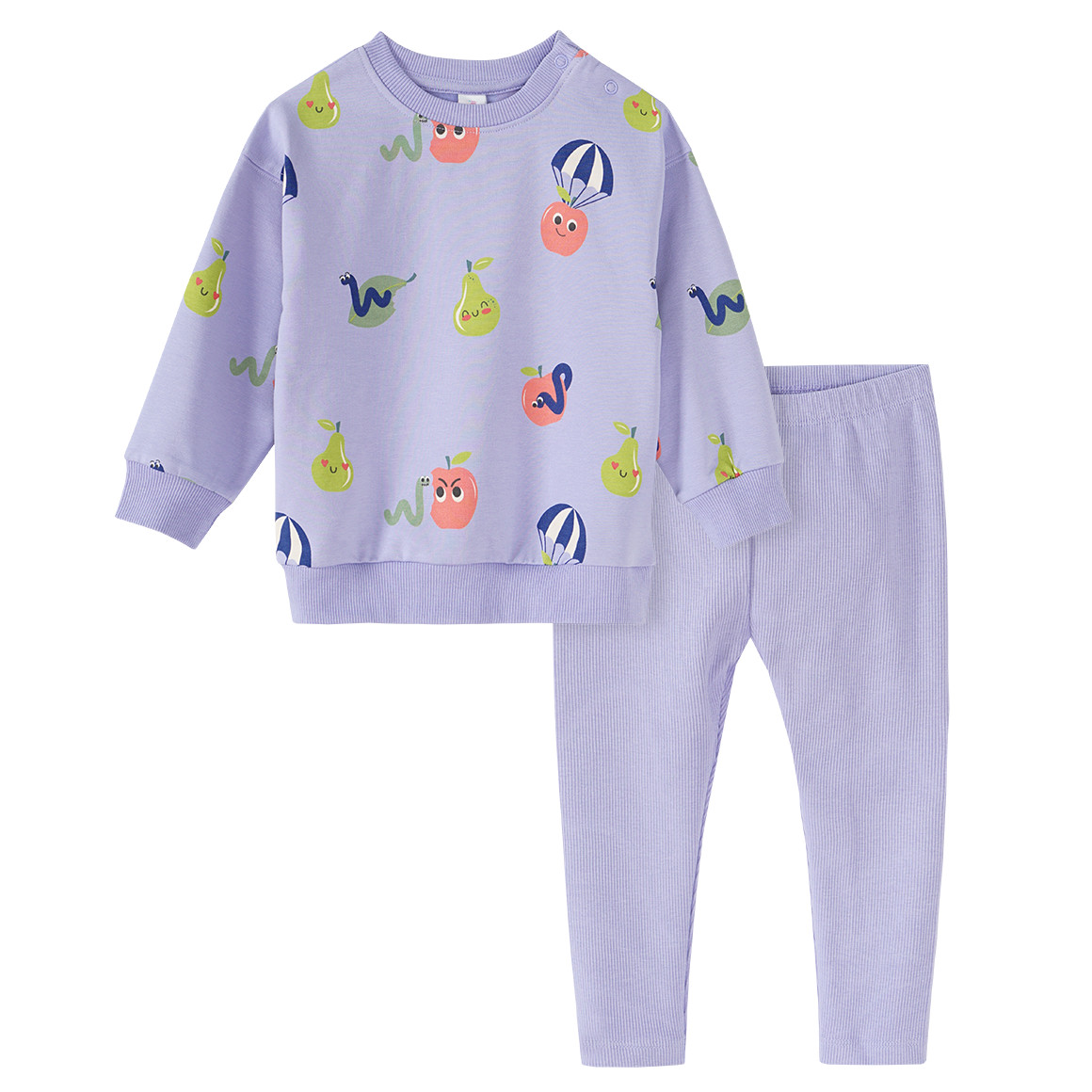 Topomini Baby Sweatshirt und Leggings im Set helllila
