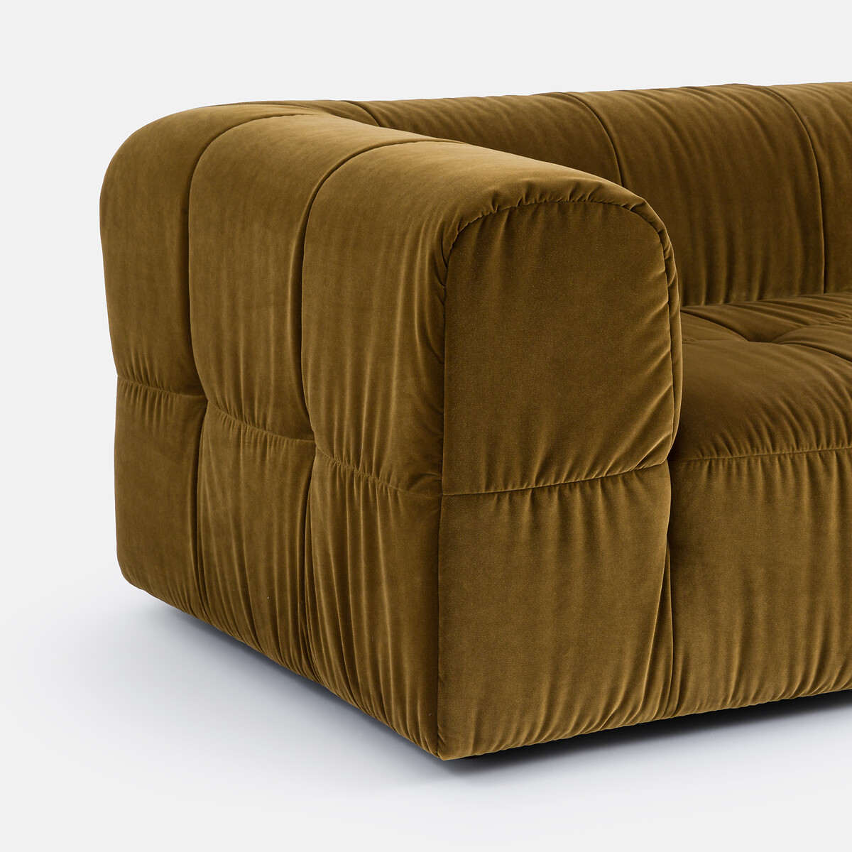 LA REDOUTE INTERIEURS<br>Veludo superior reto de 3 lugares, LIZZY