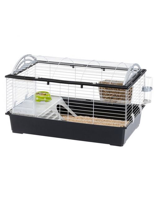 Ferplast Konijnenkooi Casita 100 - Dierenverblijf - 96x57x56 cm Zwart