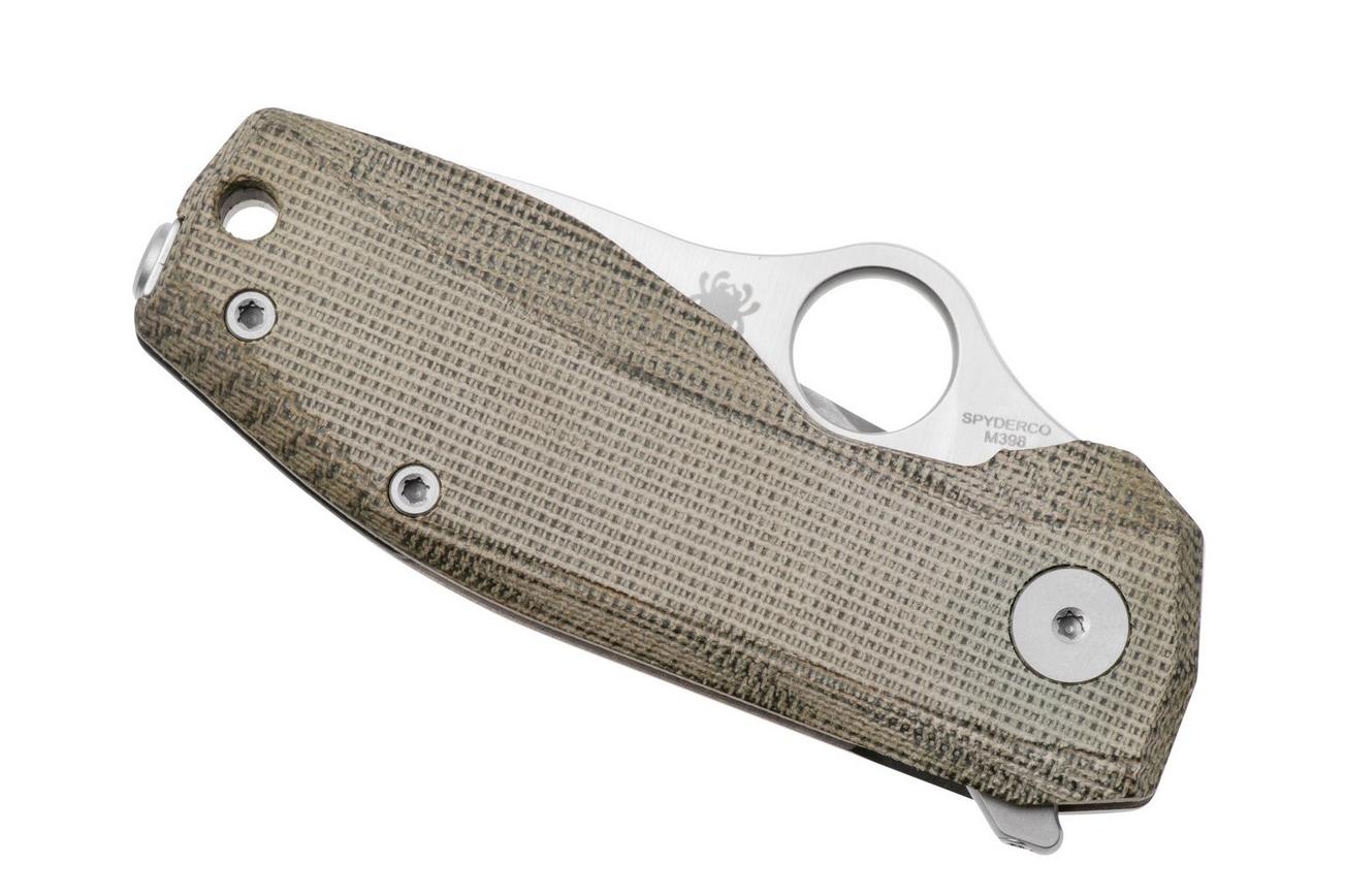 Spyderco SpyNano C268MTIP Böhler M398, Green Canvas Micarta, 2024 Flash Batch zakmes
