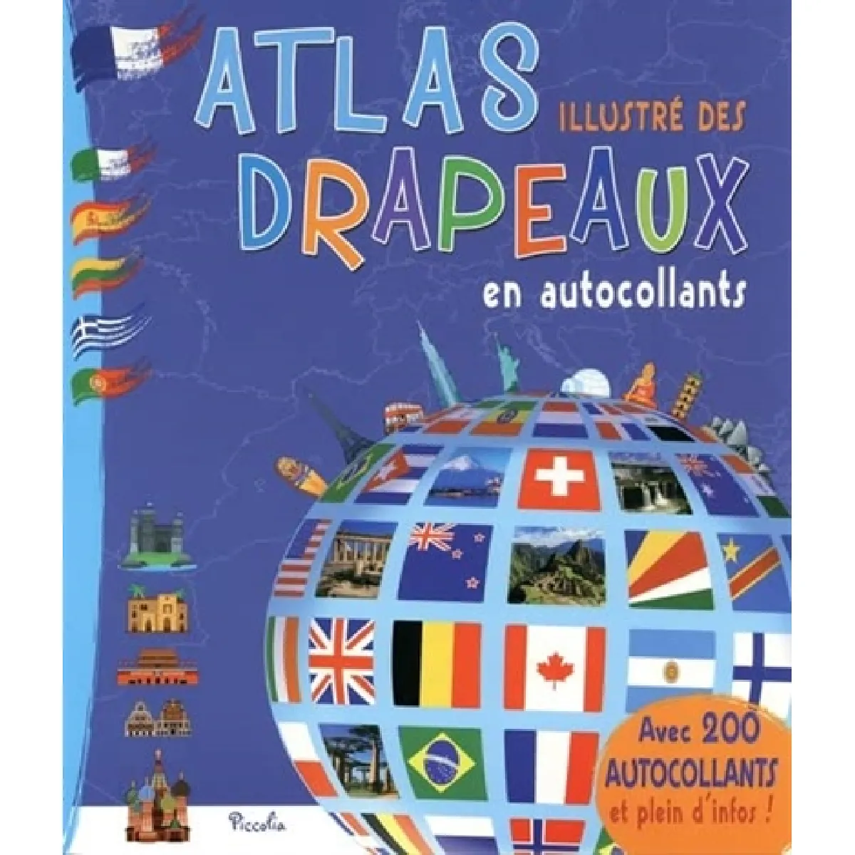 Atlas illustré des drapeaux en autocollants