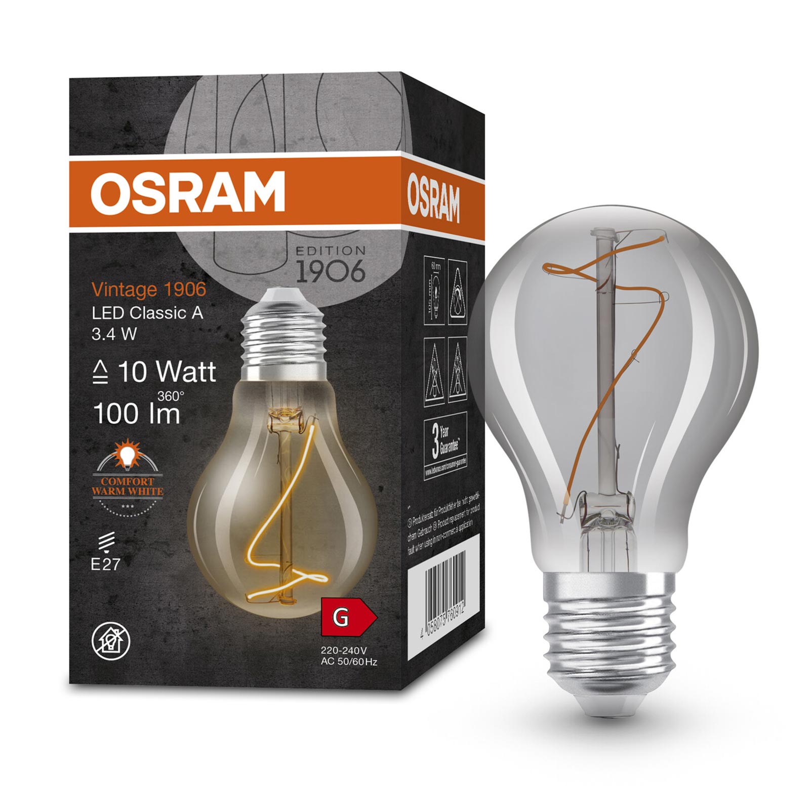 LED-Leuchtmittel 1906 CLA10 -Filament AGL - E27