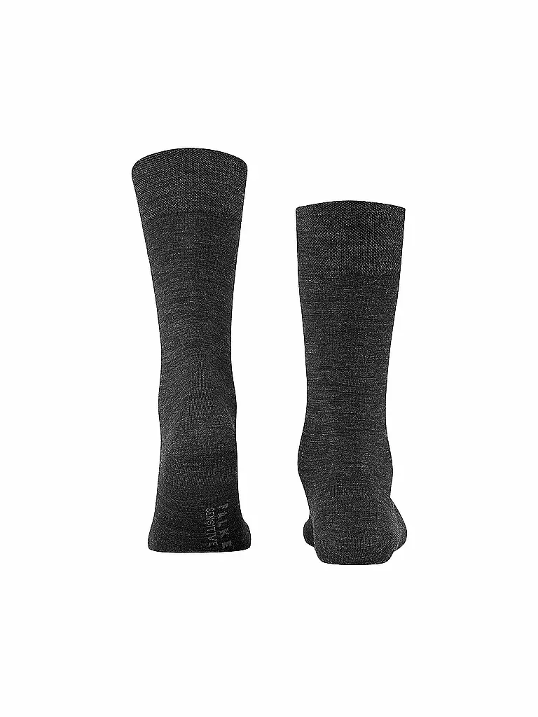 FALKE Herren Socken Sensitive Berlin anthra.mel grau